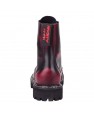 Stivali in pelle Angry Itch 8 fori rosa-bordeaux